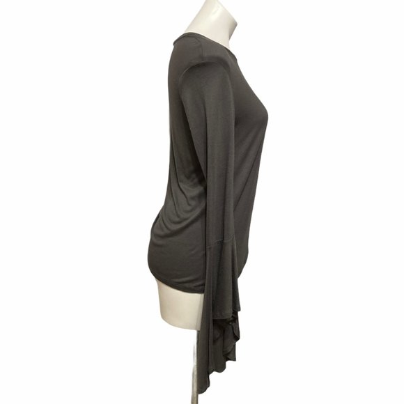 Zara Trafaluc Medium Long Tulip Bell Sleeve Crewneck Top - Picture 6 of 8